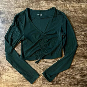 Offline by aerie Real Me long sleeve cropped shirt.